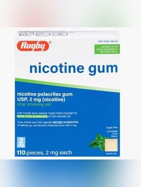 Mint Nicotine Gum 2 mg, 100 Pieces